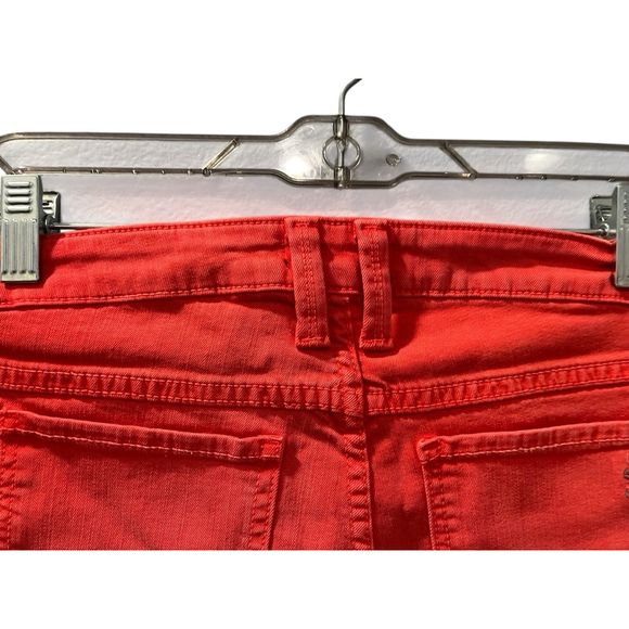 Franky B. NWT Low Rise Red/Pink Denim Jean Shorts Size 27 Cutoff Casual Summer - Picture 8 of 8